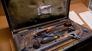 Дуэльные пистолеты из коллекции Музея-квартиры А. С. Пушкина