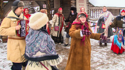 В этнопарке «Усадьба Богословка» уже начали встречать Масленицу, открыв годовой круг русских праздников