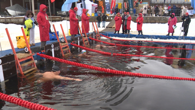 Морозное зрелище: в Петербурге прошли соревнования по зимнему плаванию