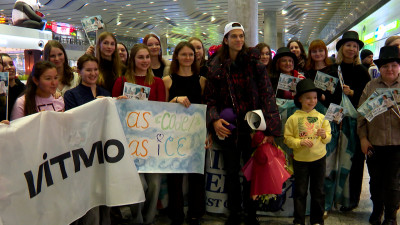 Петербург встретил Петра Гуменника после Олимпиады