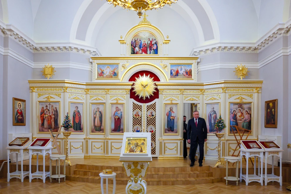 Александр Беглов: В отреставрированном храме Николая Чудотворца при Центре восстановительного лечения имени Мнухина дети и родные участников СВО всегда найдут духовную поддержку - tvspb.ru