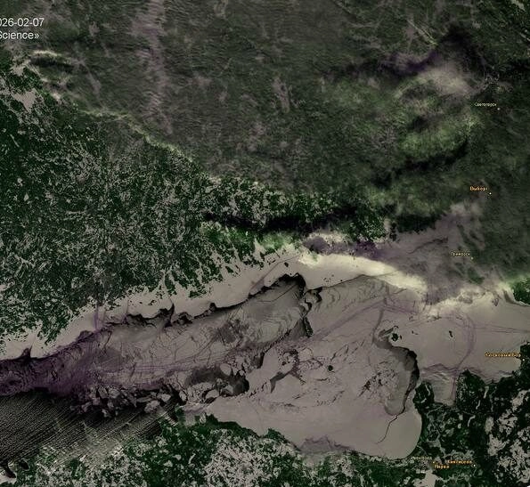 Институт космических исследований РАН показал спутниковые снимки замерзшего Петербурга - tvspb.ru