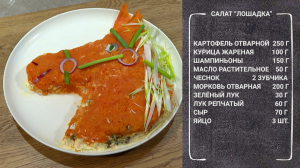 Полезный праздничный завтрак. Салат «Лошадка»