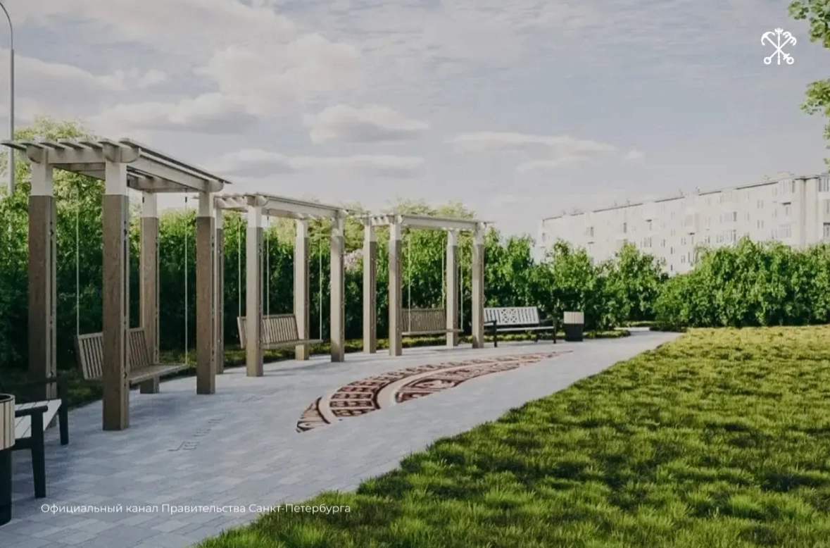 На Васильевском острове преобразят новый сквер с качелями и площадкой для отдыха - tvspb.ru