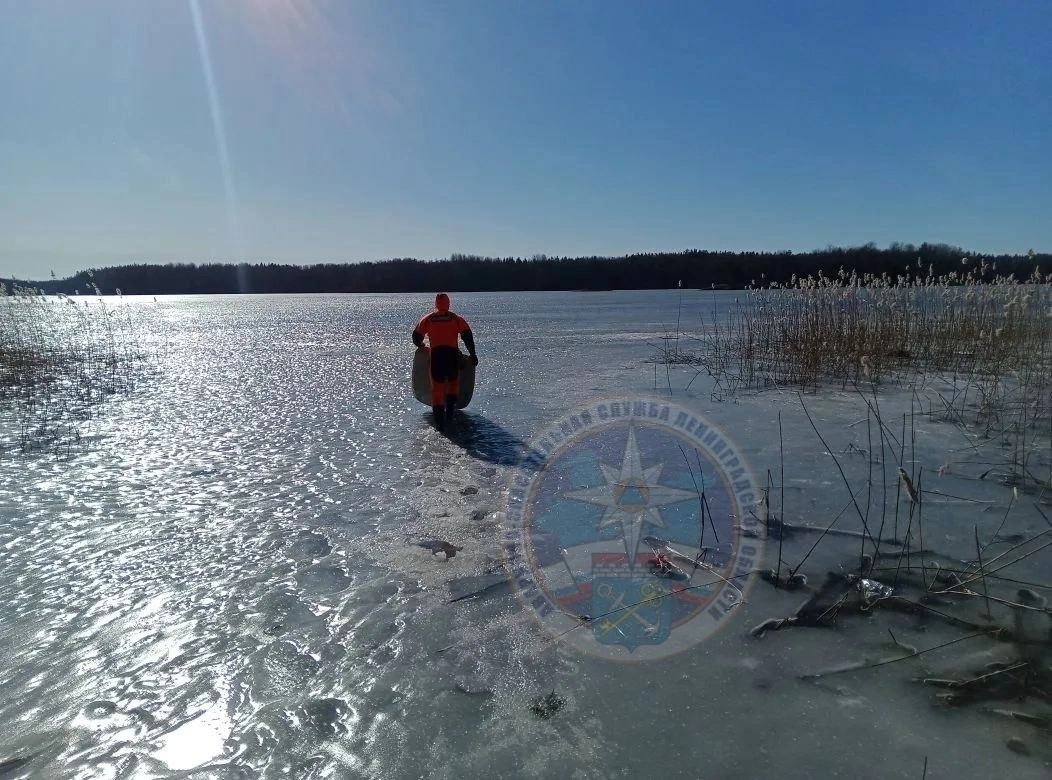 На озере Любимовское под лёд провалились двое мужчин — одному удалось выбраться из полыньи - tvspb.ru