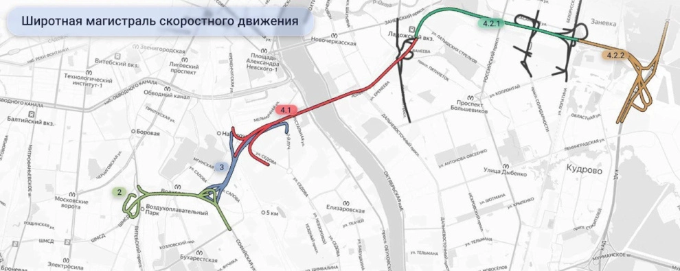 Александр Беглов: Заключён договор генерального подряда на строительство новых этапов Широтной магистрали скоростного движения - tvspb.ru