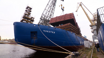 На Балтийском заводе проверили систему безопасности ледокола «Чукотка»