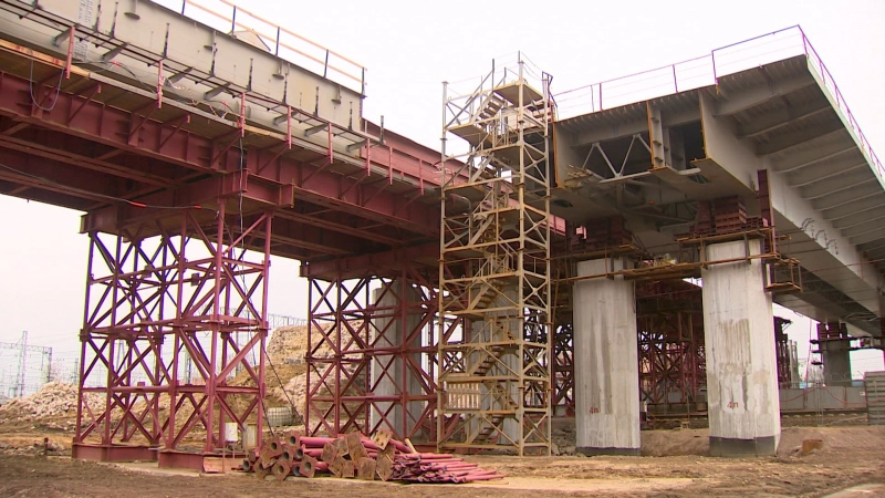 Строительство Цимбалинского путепровода пересекло важный рубеж: объект готов на 55%