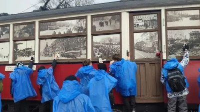 Блокадный трамвай под опекой кадетов: школа №493 взяла шефство над памятником
