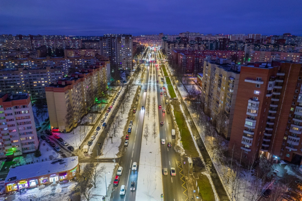 Александр Беглов: Улица Маршала Захарова перешла на светодиодное освещение и стала намного светлее - tvspb.ru