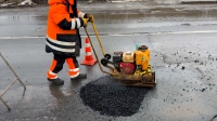 В Стрельне и Петергофе провели точечный ремонт дорог