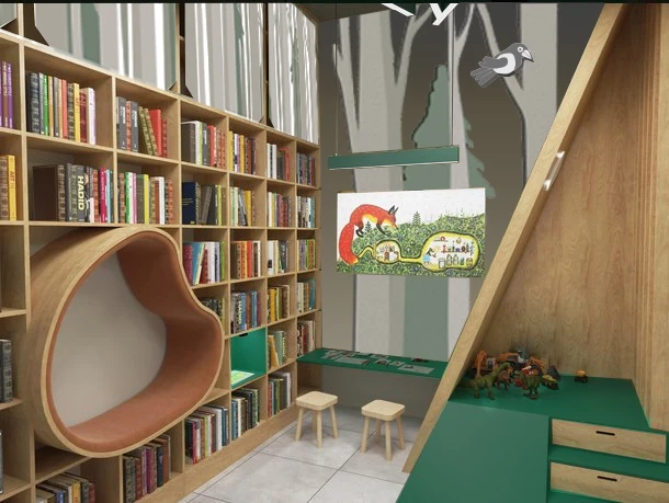 Как будет выглядеть библиотека «ЛЕС», которая откроется в ЖК «Цветной город» в сентябре - tvspb.ru