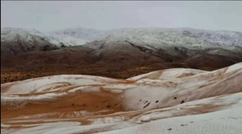 Крайне редкое явление: дюны Сахары покрылись снегом - tvspb.ru