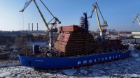 С мечтой об арктическом холоде встречает весну атомный ледокол «Чукотка»: он проходит швартовые испытания на Балтийском заводе