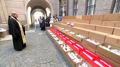 В Иоанновском ставропигиальном женском монастыре освятили пасхальные наборы для бойцов СВО