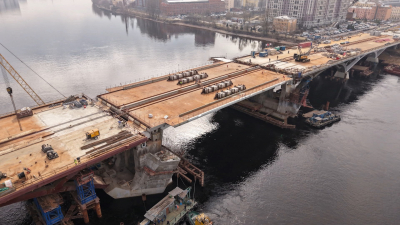 Александр Беглов: Большой Смоленский мост готовят к навигации — началась первая техническая разводка