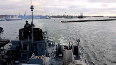 Тральщики «Александр Обухов» и «Лев Чернавин» прошли учения в Балтийском море