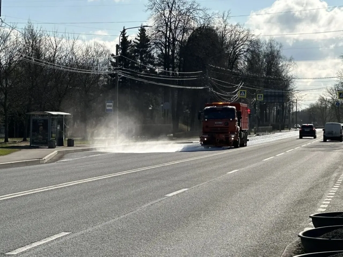 Город сверкает чистотой: в Петербурге промыли 17 тысяч урн и 230 тысяч метров ограждений - tvspb.ru