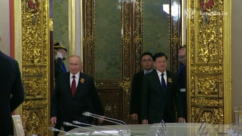Владимир Путин встретился с президентом Лаоса в Кремле
