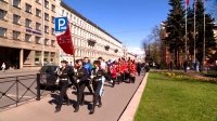 Знамя Победы пронесли по улицам Адмиралтейского района