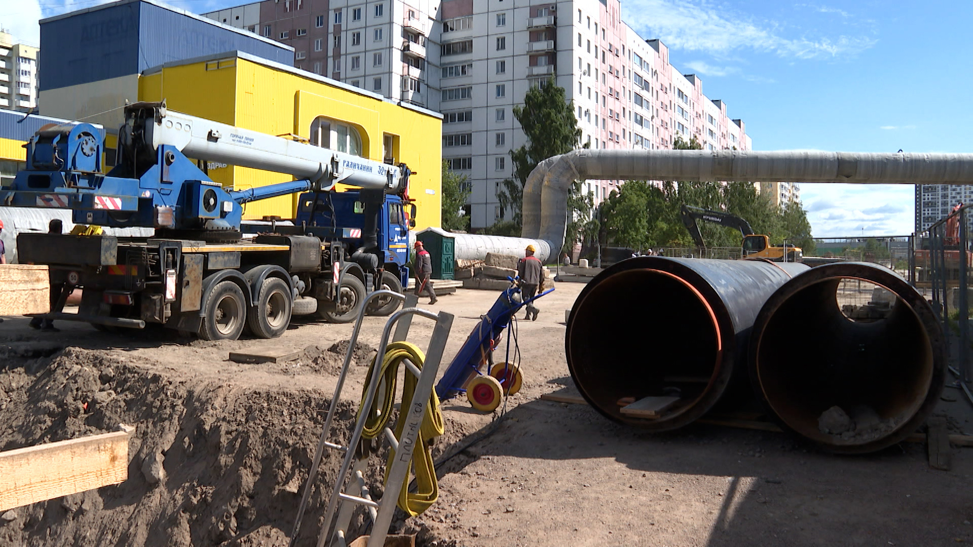 Реконструкция тепломагистрали на проспекте Большевиков в Невском районе