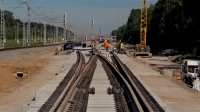 На полигоне ВСМ в Ленобласти завершили укладку рельсовых плит