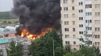 В Парголово сгорели ларьки: очевидцы рассказывают о звуке бьющегося стекла перед мощным пожаром в торговых павильонах