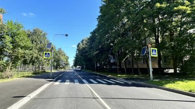 В Калининском районе обновили Меншиковский проспект