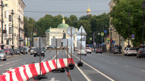 Ремонт на Невском проспекте на участке от Исполкомской до площади Александра Невского