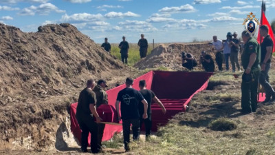 Под Кингисеппом захоронили останки 155 узников концлагеря «Дулаг-101»