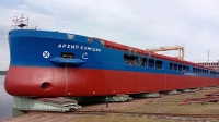 В Шлиссельбурге спустили на воду сухогруз «Архип Куинджи»