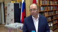 Ректор Санкт-Петербургского государственного университета Николай Кропачев проголосовал на выборах