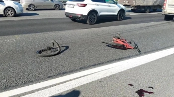 ДТП на КАД: под колеса автомобиля на скорости попал велосипедист