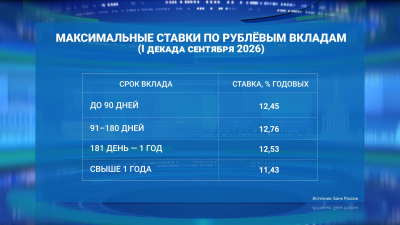 Средняя ставка по вкладам крупнейших банков России выросла до 12,95%