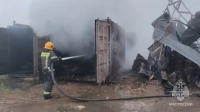 В Ленобласти тушат крупный пожар на лакокрасочном заводе