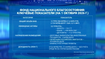 Стратегический запас: на 1 октября объём Фонда национального благосостояния составил почти 13 трлн рублей