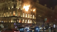 Из-за пожара на Исаакиевской площади образовалась огромная пробка