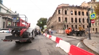 После пожара: особняк Миллера на Исаакиевской площади начали восстанавливать